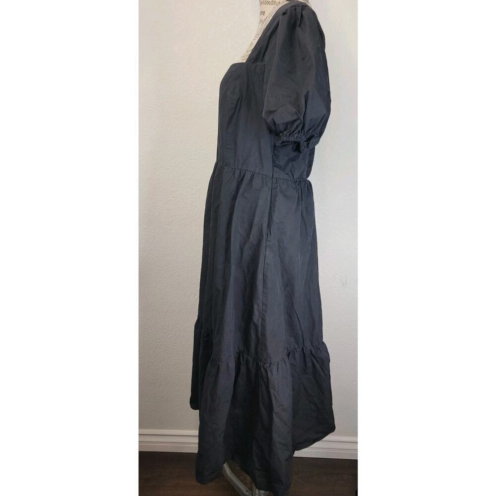 ASTR The Label Midi Dress Sz XL Smocked Puff Sleeve Squared Neck Whimsygoth - Picture 7 of 11